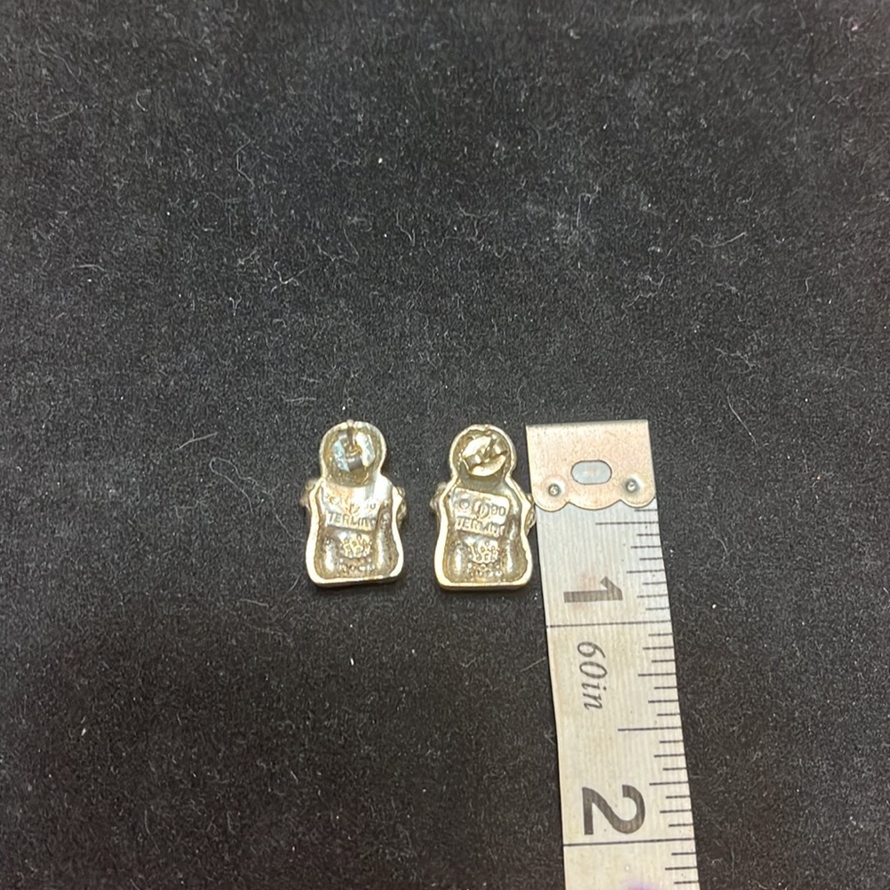 Vintage Carol Felley 1990 Sterling Silver Storyteller Earrings - Picture 3 of 3